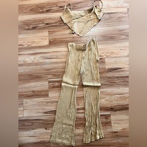 Hankerchief wave texture two piece